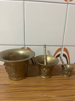 Juego de morteros almirez
