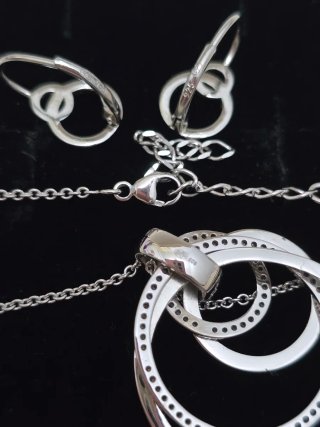 Conjunto Collar y Pendientes Plata 925