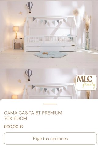 *Desmontada* Cama nido Montessori Casa Blanca