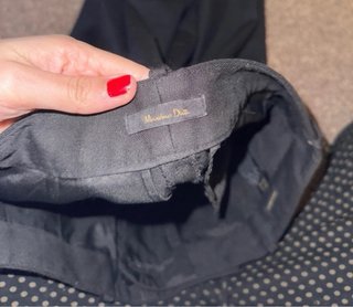 Pantalón Lana Massimo Dutti Tiro Bajo T.36