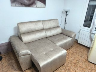 Sofá beige tela