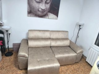 Sofá beige tela