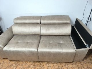 Sofá beige tela