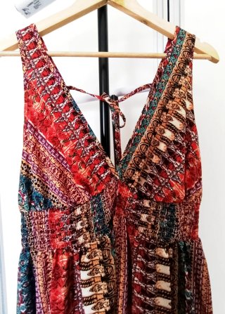 Vestido bohemio multicolor,62 cm sisa