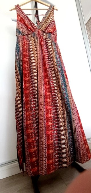Vestido bohemio multicolor,62 cm sisa
