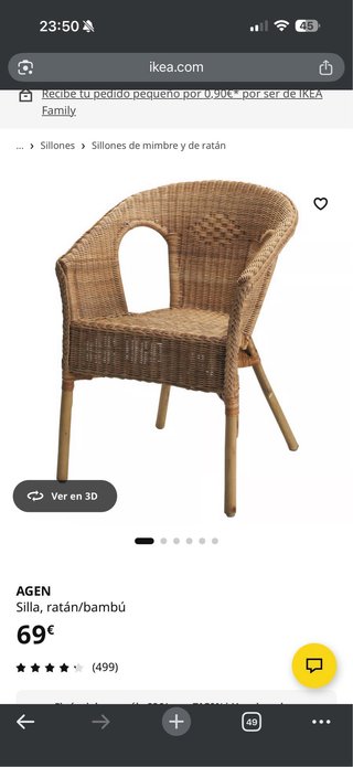 Silla de mimbre Ikea
