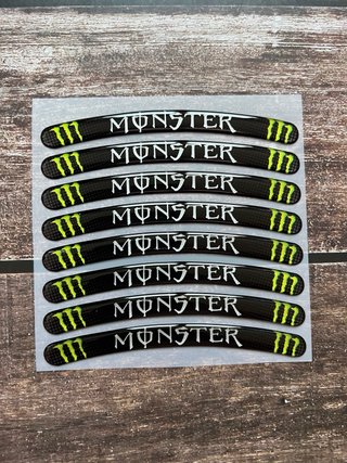PEGATINAS GEL 3D LLANTA MOTO MONSTER ENERGY LOGO