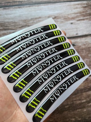 PEGATINAS GEL 3D LLANTA MOTO MONSTER ENERGY LOGO