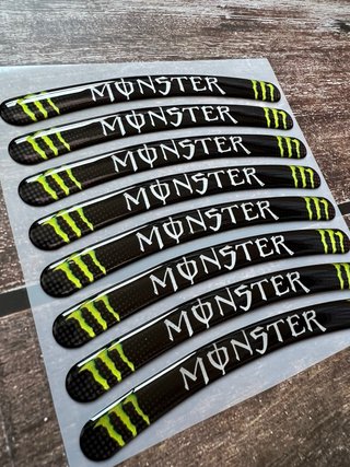 PEGATINAS GEL 3D LLANTA MOTO MONSTER ENERGY LOGO