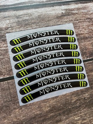 PEGATINAS GEL 3D LLANTA MOTO MONSTER ENERGY LOGO