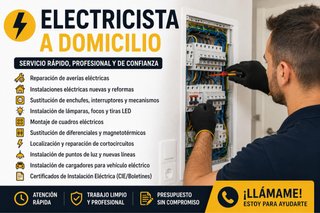 Electricista a Domicilio | Averías e Instalacion