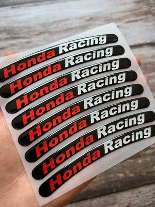 PEGATINAS GEL 3D HONDA RACING LLANTA MOTO HRC LOGO