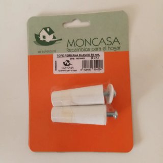 Tope Persiana Blanco 60 mm MONCASA (2 uds)