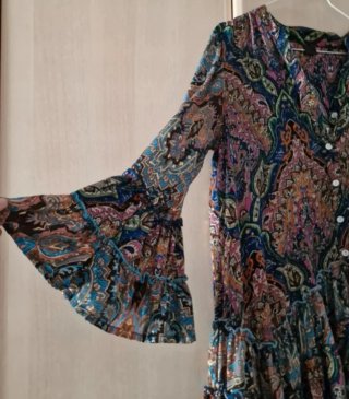 Vestido estampado boho talla única