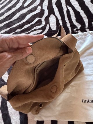 Bolso Tintoretto Piel Beige/Marrón