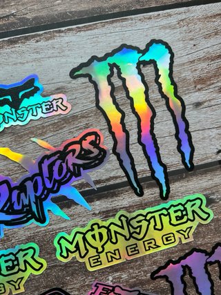 KIT PEGATINAS VINILO MONSTER ENERGY FOX MOTO LOGO