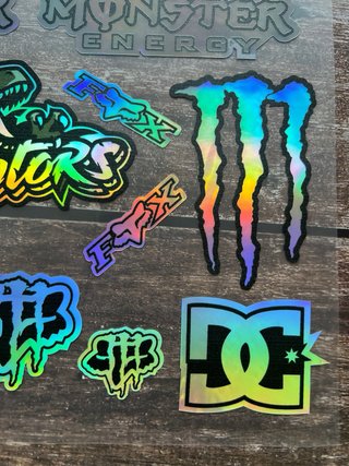 KIT PEGATINAS VINILO MONSTER ENERGY FOX MOTO LOGO