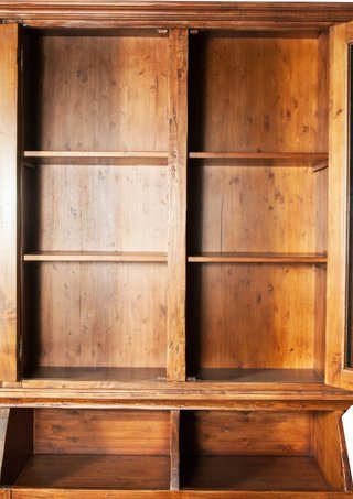 Libreria Country in legno massello di tiglio finit