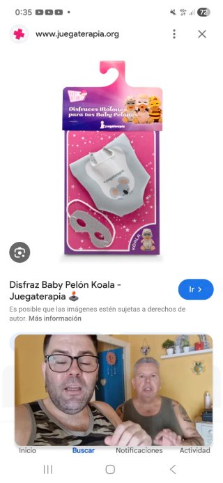 Disfraz Baby Pelón Koala Juegaterapia