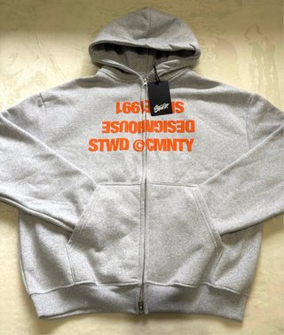 Sudadera Gris con Cremallera Pull&Bear