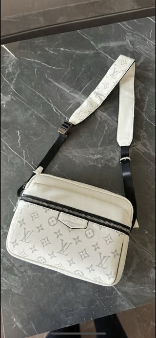 Bandolera Blanca y Gris