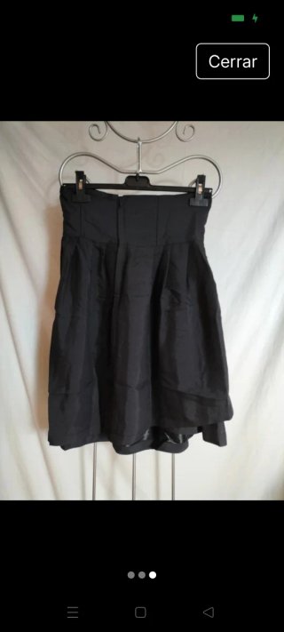 Falda Marcelino Negra Talla M