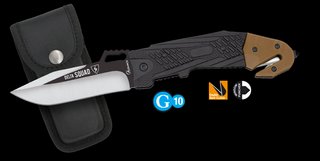 Navaja de rescate Delta Squad con funda in nylon