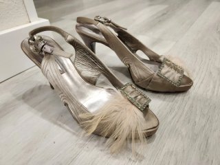 Zapatos de fiesta Adolfo Dominguez Beige