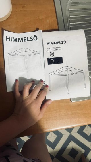 Dossel cenador HIMMELSÖ beige/grisáceo 300x300
