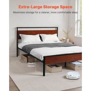 Struttura letto matrimoniale, 35 cm, in metallo ne