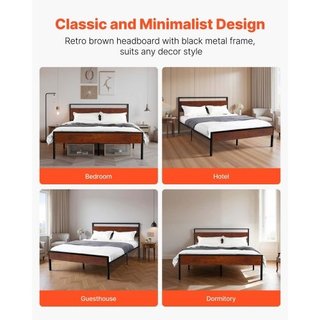 Struttura letto matrimoniale, 35 cm, in metallo ne