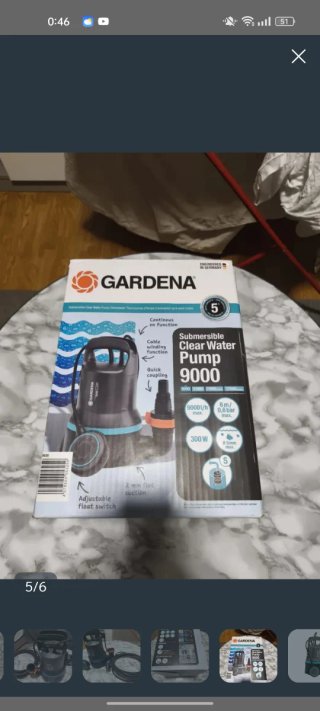 Bomba de agua Gardena 9000 - Vaciar piscina