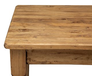 Tavolo fisso Country in legno massello di tiglio.