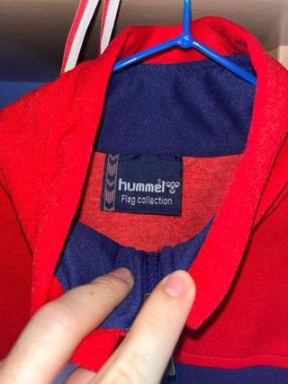 Chaqueta Hummel Vintage Talla M Roja y Azul