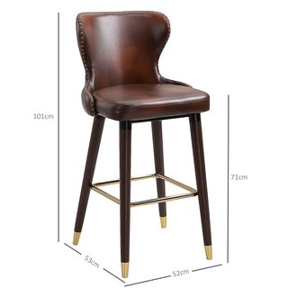 Juego de 2 taburetes de bar altos de estilo indust