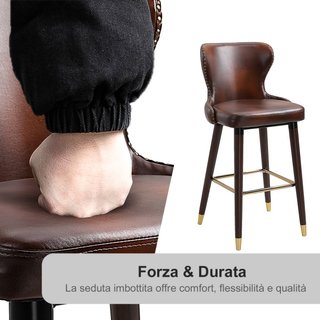 Juego de 2 taburetes de bar altos de estilo indust