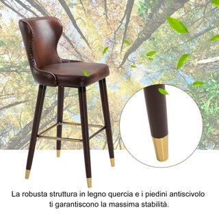 Juego de 2 taburetes de bar altos de estilo indust