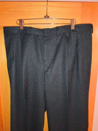 Conjunto de traje de rayas negro de hombre