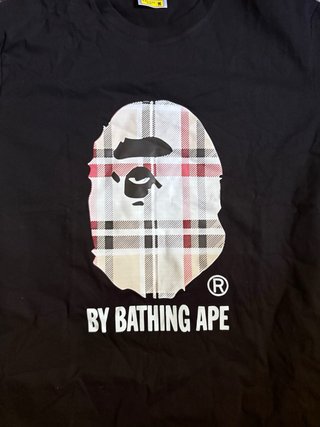Camiseta BAPE Burberry Negra Talla M