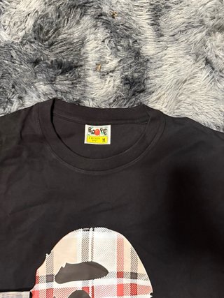 Camiseta BAPE Burberry Negra Talla M
