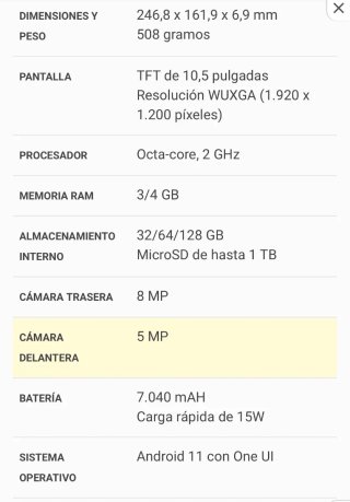 Samsung Galaxy Tab A8 Negro (LEER BIEN)