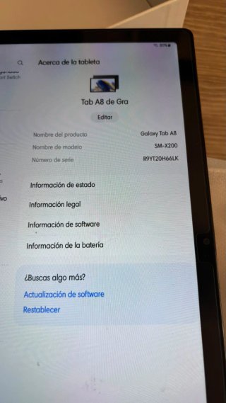 Samsung Galaxy Tab A8 Negro (LEER BIEN)