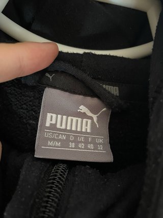 Sudadera Puma Negra con Cremallera