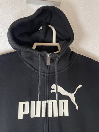 Sudadera Puma Negra con Cremallera