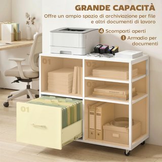 mesa para impresora con ruedas y cajón A4, ideal p