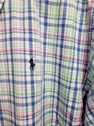 Camisa Polo Ralph Lauren cuadros manga corta