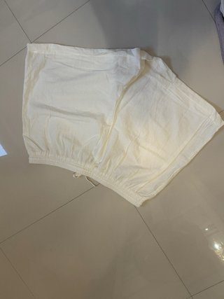 Pantalón tipo lino blanco