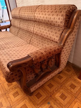 Sofá antiguo madera pesada