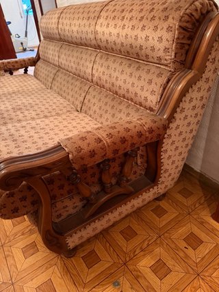 Sofá antiguo madera pesada
