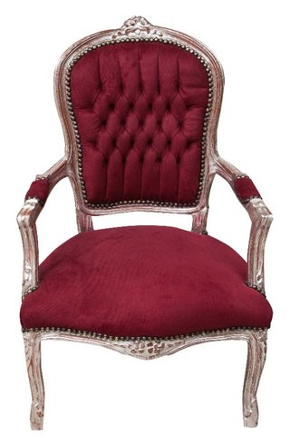 Sillón in estilo Luigi XVI in madera maciza de par
